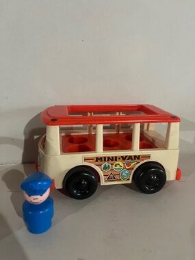 Vintage 1969 Fisher Price Little People Mini Van with character